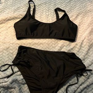 Shein scoop next bikini with tie side bottoms